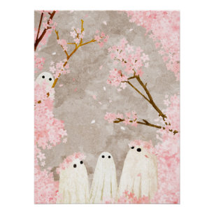 Cherry Blossom Ghosts Poster