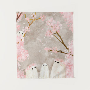 Cherry Blossom Ghosts Wandteppich