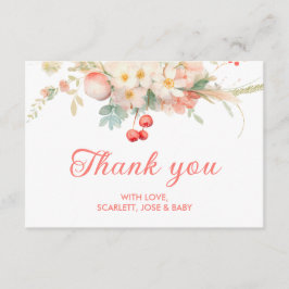 Cherry Blossom Girl Babydusche Vielen Dank Begleitkarte