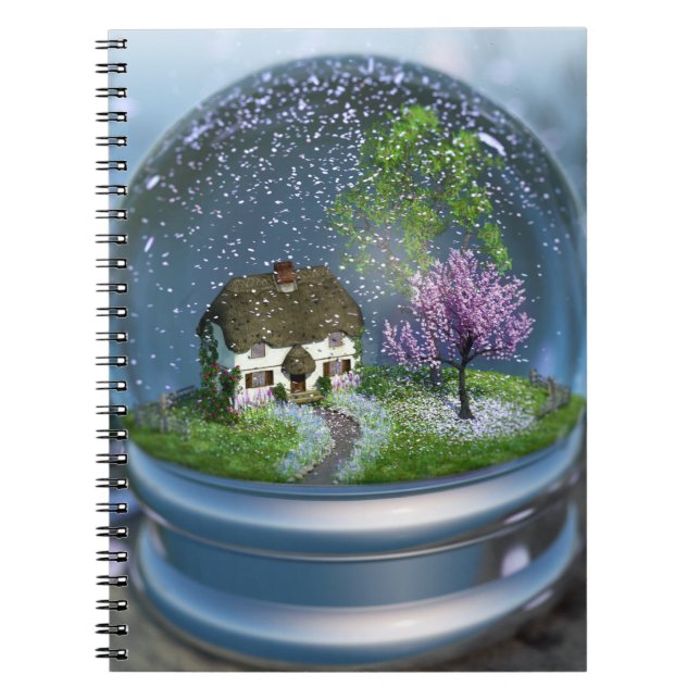 Cherry Blossom Globe-Notebook Notizblock (Vorderseite)