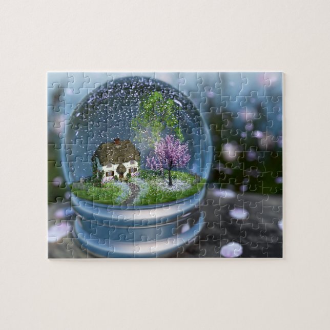 Cherry Blossom Globe Puzzle (Horizontal)