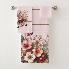 Cherry Blossom Handtuch Badhandtuch Set