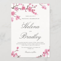 Cherry Blossom Herbst | Einladung zur Rosa Hochzei