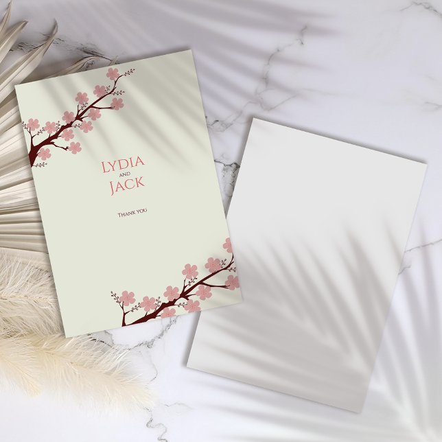 Cherry Blossom Hochzeit Dankeskarte (Von Creator hochgeladen)