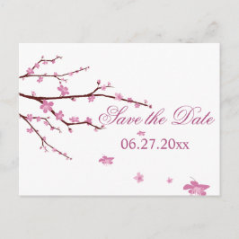 Cherry Blossom Hochzeit retten die Daten Ankündigungspostkarte