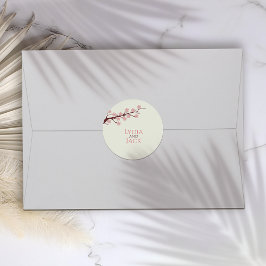 Cherry Blossom Hochzeit Runder Aufkleber