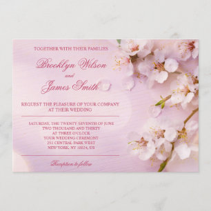 Cherry Blossom Hochzeitseinladungen Rosa Blütenbla Einladung