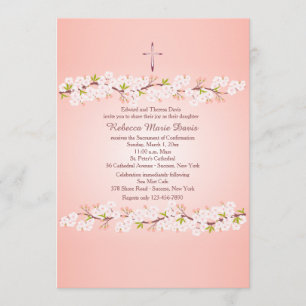 Cherry Blossom Invitation religieuse