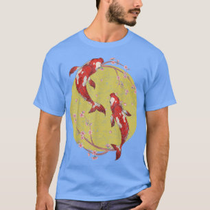 Cherry Blossom Japanese Koi Fish Pond Sakura Koi C T-Shirt