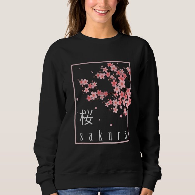 Cherry Blossom Japanese Sakura Sweatshirt (Vorderseite)