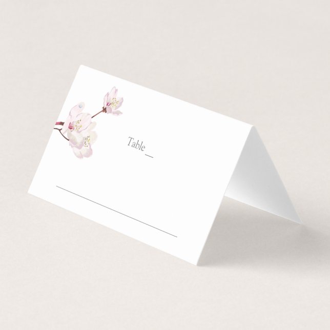 Cherry Blossom Japanisch Sakura Wedding Platzkarte Visitenkarten (Vorderseite)