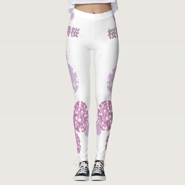 Cherry Blossom, japanische Sakura-Leggings Leggings (Vorderseite)