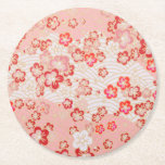 Cherry Blossom japanisches Muster Runder Pappuntersetzer<br><div class="desc">Cherry Blossom japanisches Muster</div>