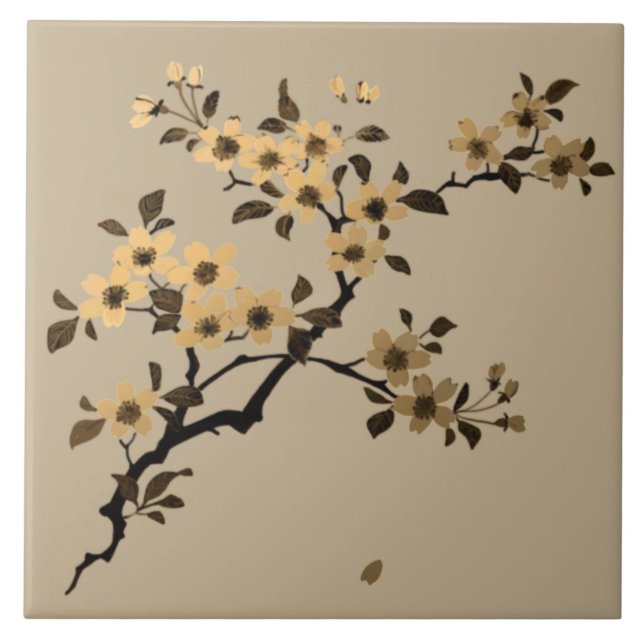 Cherry Blossom Keramik Tile Fliese (Vorderseite)