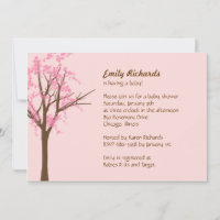Cherry Blossom Kinderdusche Einladung