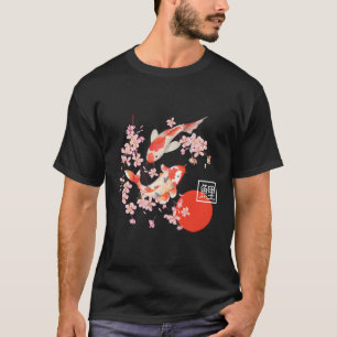 Cherry Blossom Koi Carp Fisch Japanischer Sakura T-Shirt
