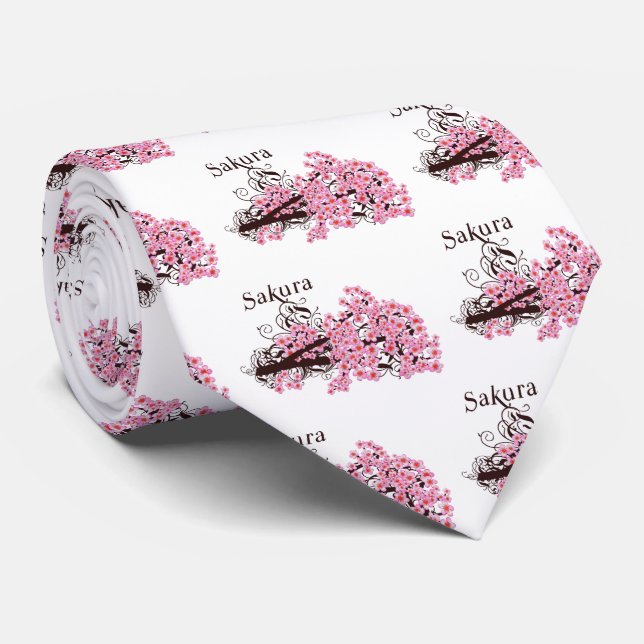 Cherry Blossom Krawatte (Gerollt)