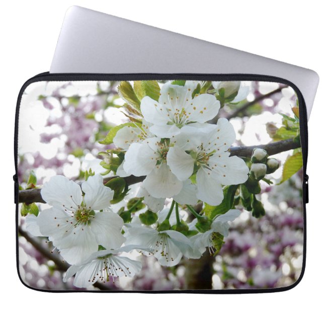 Cherry Blossom Laptopschutzhülle (Vorderseite)