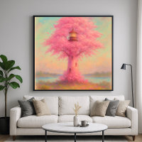 Cherry Blossom Lighthouse - Pastellfarben