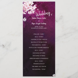 Cherry Blossom Long Vertical Wedding Flat Program Programm