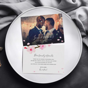 Cherry Blossom Merci Carte photo