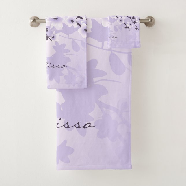 Cherry Blossom Monogramme Floral violet (En situation)