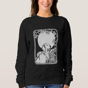 Cherry Blossom Moon Golden Retriever Dog Breed - J Sweatshirt