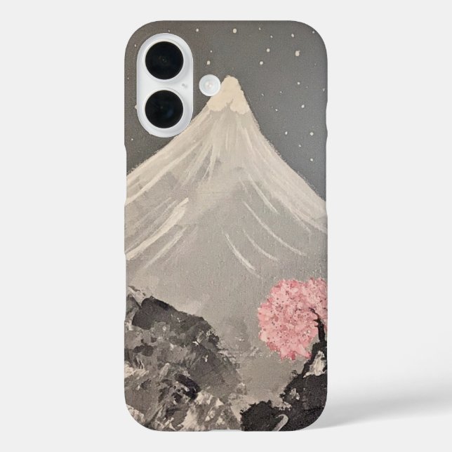 Cherry Blossom Mountain iPhone Case Nature Art des (Rückseite)