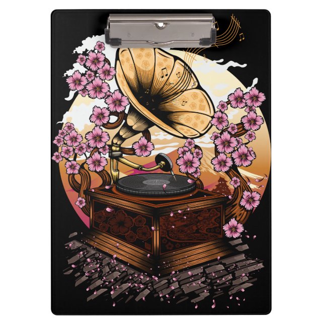 Cherry Blossom Musical Klemmbrett (Vorderseite)