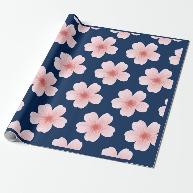 Cherry Blossom Muster Geschenkpapier (Ungerollt)