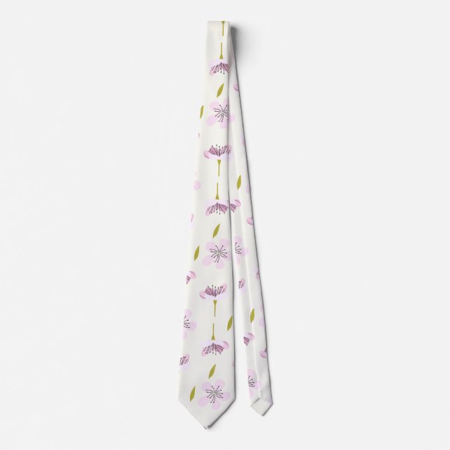 Cherry Blossom Muster Krawatte (Vorderseite)