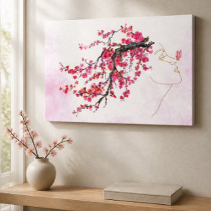 Cherry Blossom Mutter Canvas Print (verschiedene G Leinwanddruck