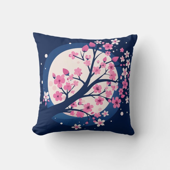 Cherry Blossom Nights Kissen (Vorderseite)