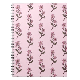Cherry Blossom Notebook - rosa Muster Notizblock