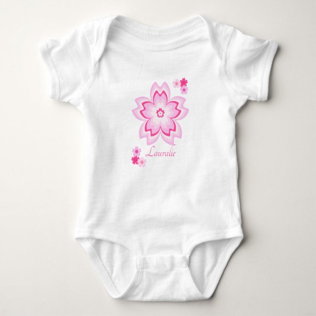 Cherry Blossom One Piece Baby Strampler (Vorderseite)