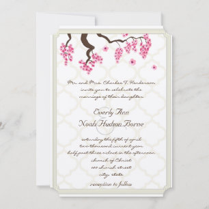 Cherry Blossom Orchard Grove Tree Branch Wedding Einladung