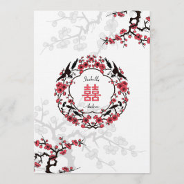 Cherry Blossom Orientalische Hochzeit Einladung