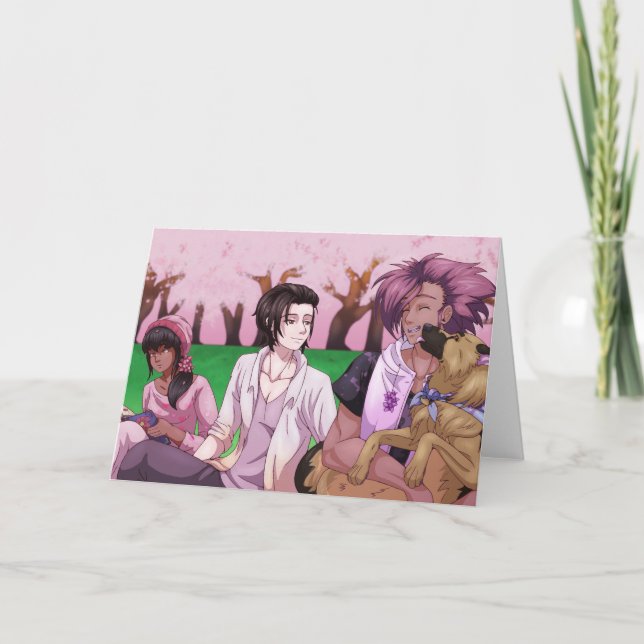 Cherry Blossom Picnic Karte (Vorderseite)