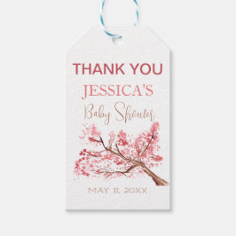 Cherry Blossom Pink Blume Baby Shower Girl Geschenkanhänger