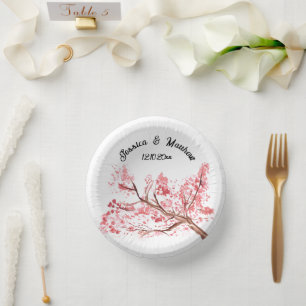Cherry Blossom Pink Blumenzwiebeln Hochzeiten Wass Pappteller
