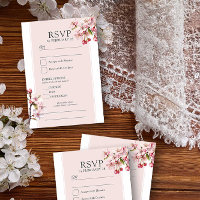 Cherry Blossom Pink Floral Wedding Entree und