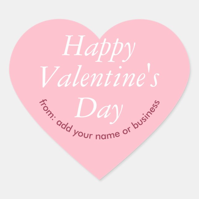 Cherry Blossom Pink Heart Valentine Sticker (Vorderseite)