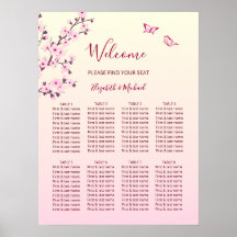 Cherry Blossom Pink Hochzeitstabelle