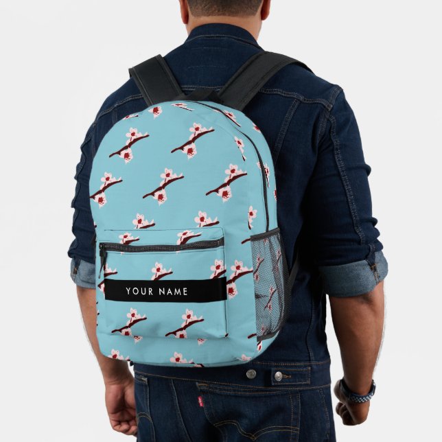 Cherry Blossom, Pink Sakura, Ihr Name Bedruckter Rucksack (Insitu (Modell))