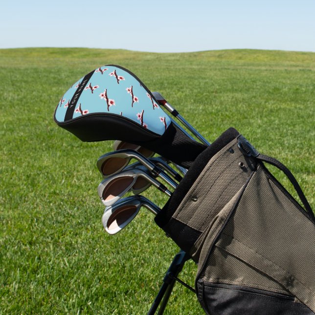 Cherry Blossom, Pink Sakura, Ihr Name Golf Headcover (In SItu)