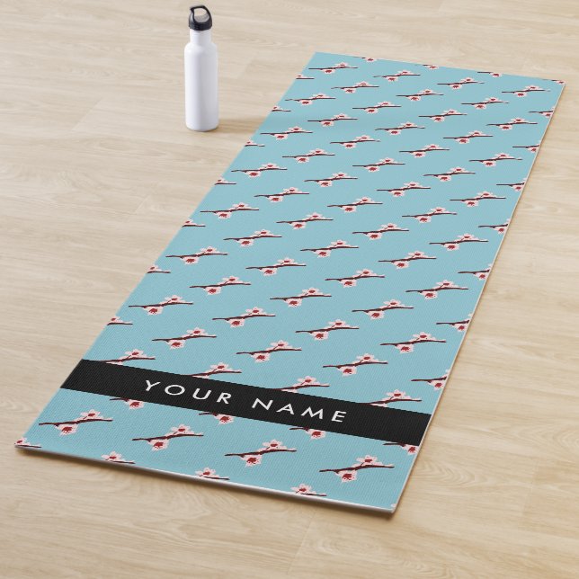 Cherry Blossom, Pink Sakura, Ihr Name Yogamatte (Beispiel)