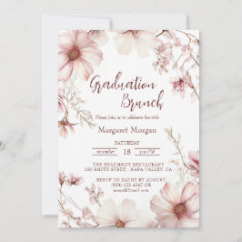 Cherry Blossom Pink und White Bridal Brunch Einladung