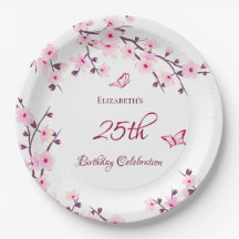 Cherry Blossom Pink White Custom Geburtstag