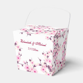 Cherry Blossom Pink White | Custom Wedding Geschenkschachtel