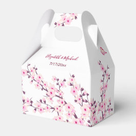 Cherry Blossom Pink White Custom Wedding Geschenkschachtel